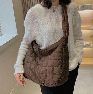 Brown Puffer Bag. NWOT